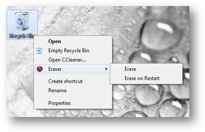 Eraser recycle clearance bin